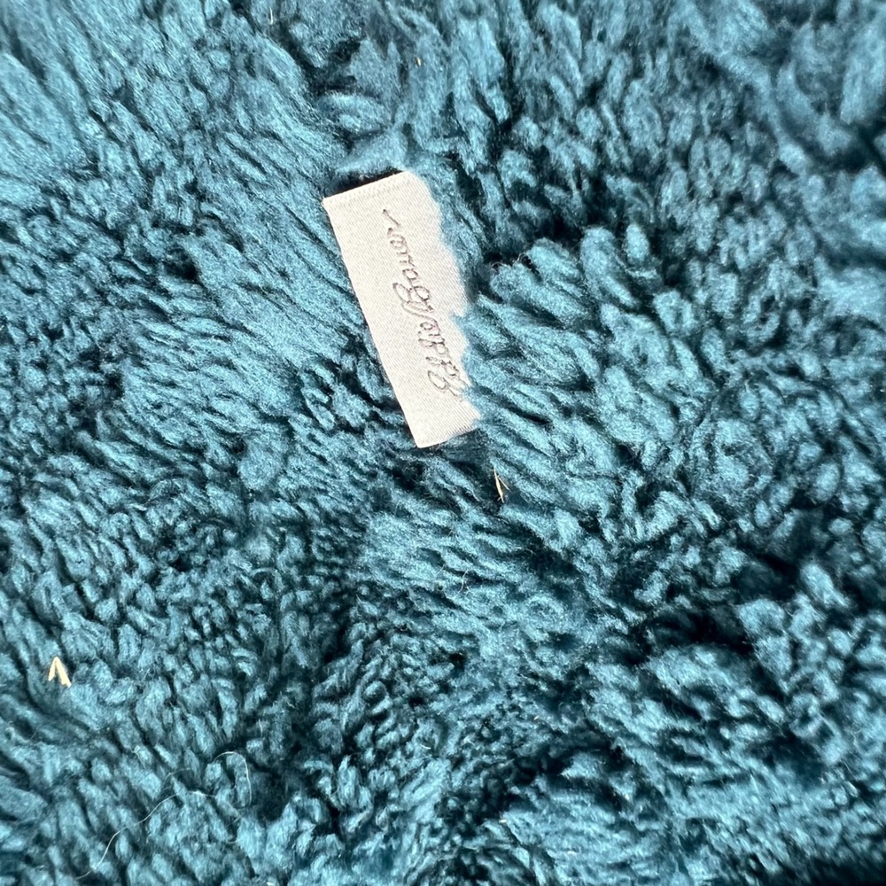 Eddie Bauer Quest Plush Textured Fleece Mock Neck Pullover Women XL Teal NWT - Picture 9 of 10